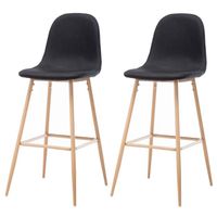 TABOURET DE BAR HARRI Lot de 2 tabourets de bar en métal - Tissu n TABOURET DE BAR HARRI Lot de 2 tabourets de bar en métal - Tissu n