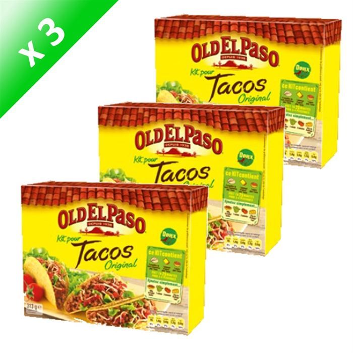 OLD EL PASO Kit Tacos Original 317g x3   Achat / Vente PLAT LÉGUMES