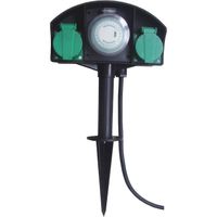 PRISE PROGRAMMABLE ZENITECH Piquet de jardin 2 prises 16A 3x1,5mm² et PRISE PROGRAMMABLE ZENITECH Piquet de jardin 2 prises 16A 3x1,5mm² et