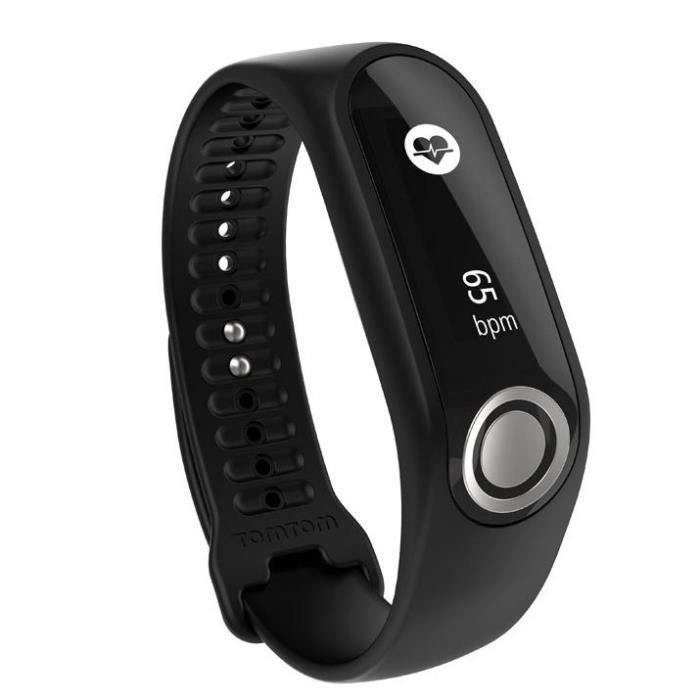 TOMTOM Bracelet d'Activité Touch Cardio Body Composition - Bracelet Fin - Noir