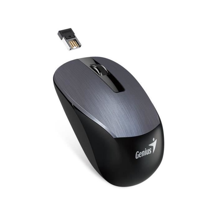 Genius Souris sans fil optique NX-7015 gris acier 1600DPI 2.4 GHZ USB PC/MAC