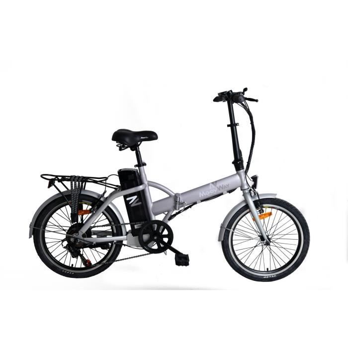 MOOVWAY Vélo Electrique Pliable Urban City Mixte argent