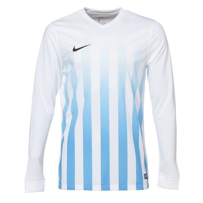 Nike Maillot Manches Longues Striped Division Ii Blanc