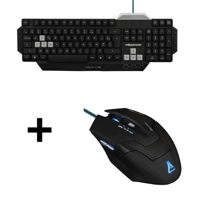The G-Lab Pack Gamer : Clavier KEYZ#100 + Souris KULT#80