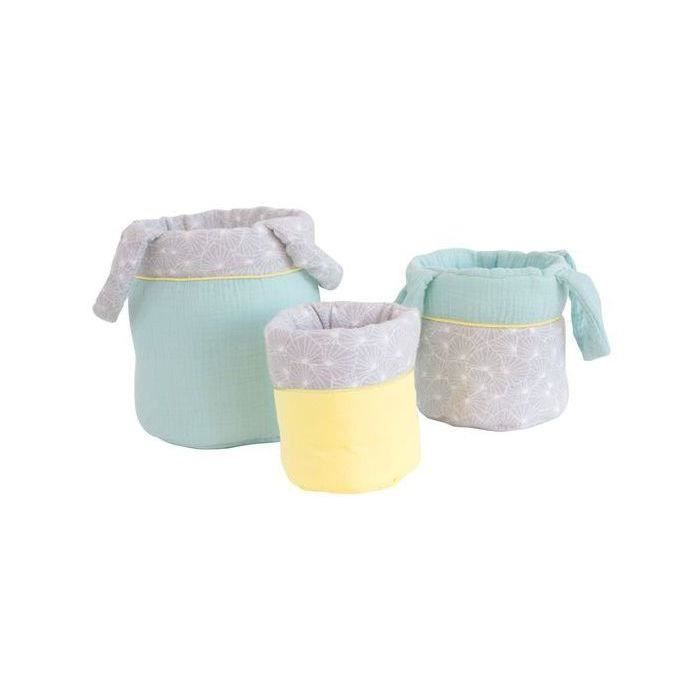 DOMIVA Lot 3 paniers déco - Demi lune