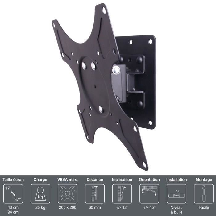 INOTEK WMB 100 Support TV mural orientable 17 à 37\