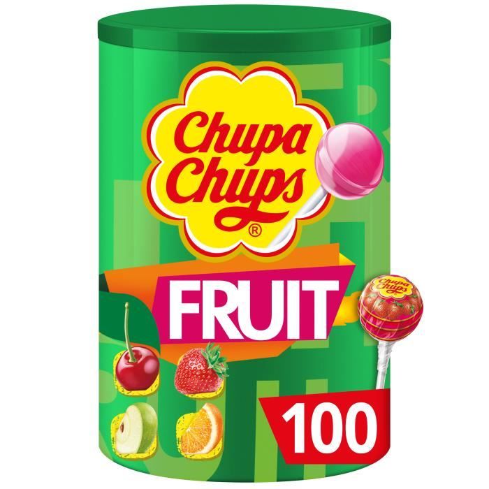 CHUPA CHUPS TUBO 100 Sucettes  100% Fruits