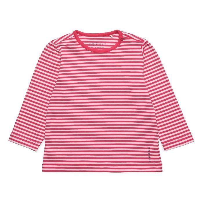 ESPRIT T-Shirt Rayé Rose et Blanc Bébé Fille