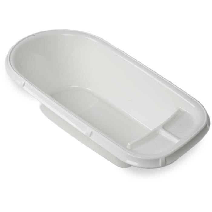 THERMOBABY Baignoire Luxe avec Bouchon de Vidange Blanc Muguet