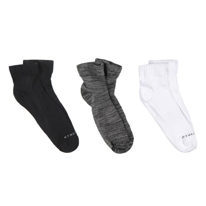 ATHLI-TECH Lot de 3 Chaussettes de fitness - Homme - Assortis