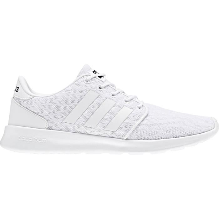ADIDAS Baskets Cloudfoam QT Racer Animal - Femme - Blanc