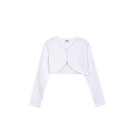 Z Boléro Blanc en Tricot Bébé Fille