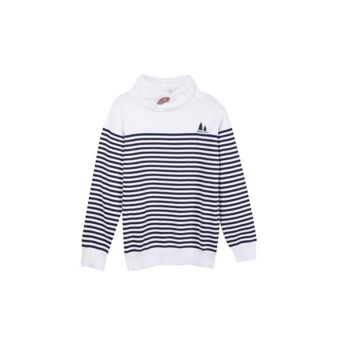 Z Pull à Rayures Bleu et Blanc Bébé Garçon