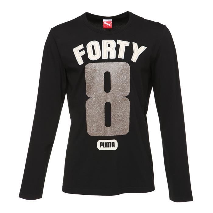 PUMA T-shirt MV Manches longues - Homme - Noir