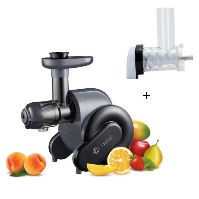 Pack NAELIA : Extracteur de jus FPR55803 + Accessoire pour sorbet SL101 - Gris