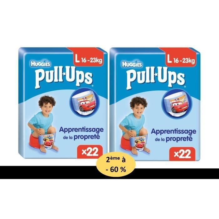 HUGGIES Lot de 2 packs de 22 Pull Ups Cars Garçon