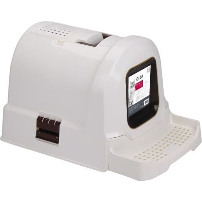 MPETS Maison de toilette Giza - Noir et blanc - Pour chat