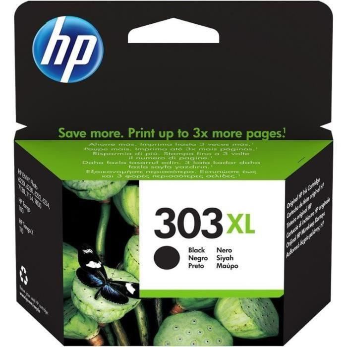 HP 303XL cartouche d'encre noire grande capacité authentique pour HP Envy Photo 6220/6230/7130 (T6N04AE)