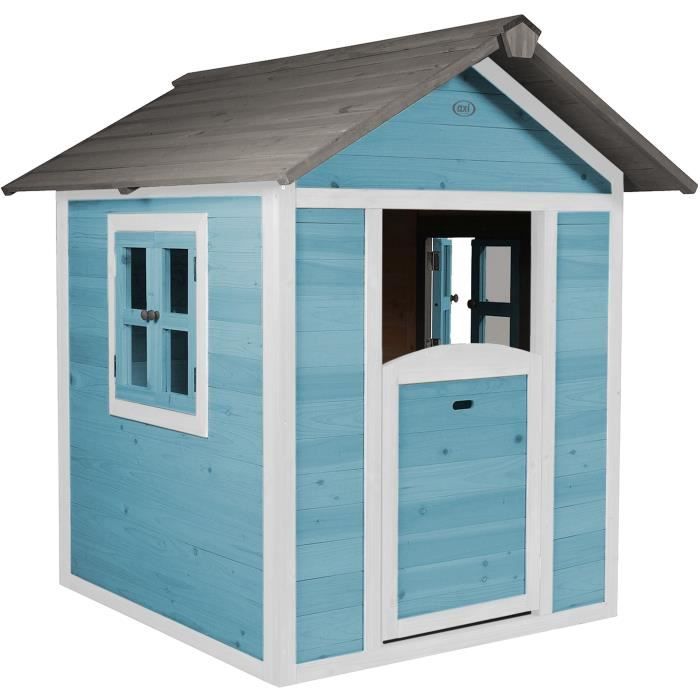 SUNNY Maisonnette Cabane enfant en bois Lodge bleue