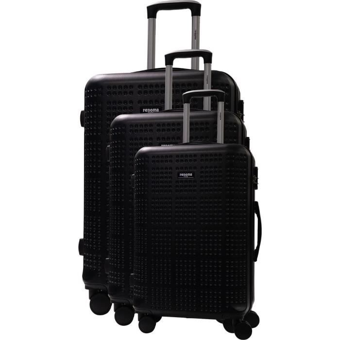JENKINS Set de 3 Valises 8 Roues S/M/L Noir