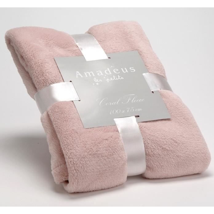 Plaid bébé Vieux rose 100 x 75 cm - Achat / Vente ...