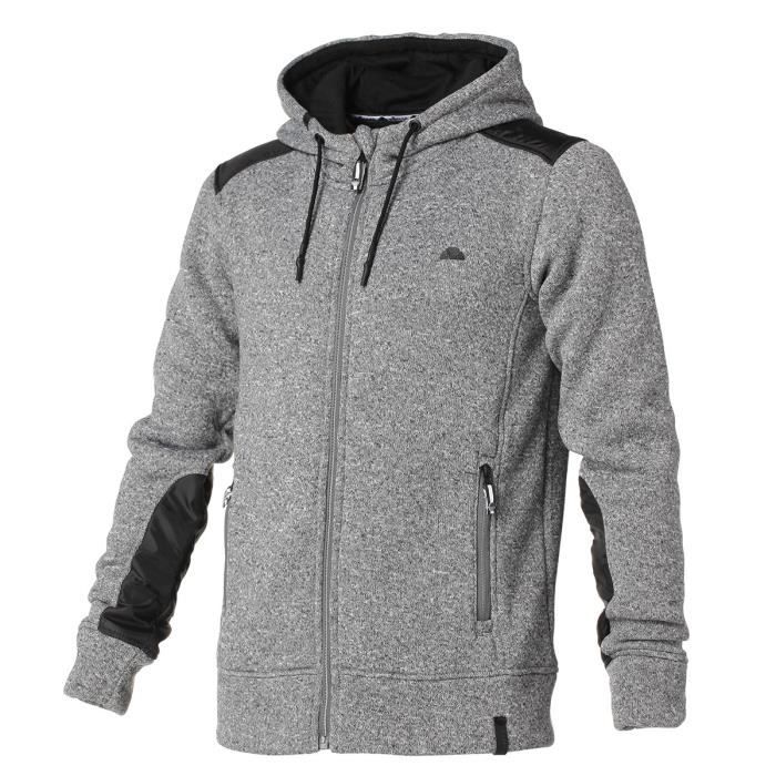 ELLESSE Sweatshirt Emilien Zip Knit - Homme - Gris Chiné