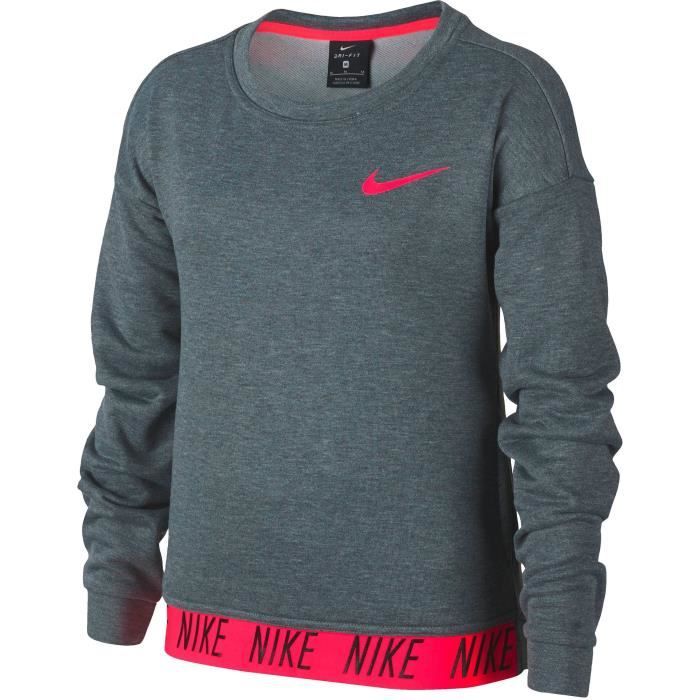 NIKE T-shirt Dry Crew PO Core Stud - Enfant fille - Gris