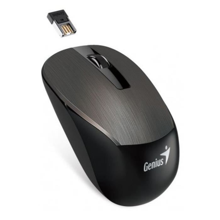 Genius Souris sans fil optique NX-7015 Choco métal 1600DPI 2.4 GHZ USB PC/MAC