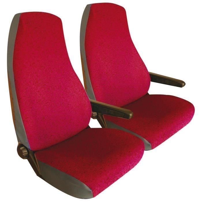 BANCAREL Housses jersey sièges avant rouges