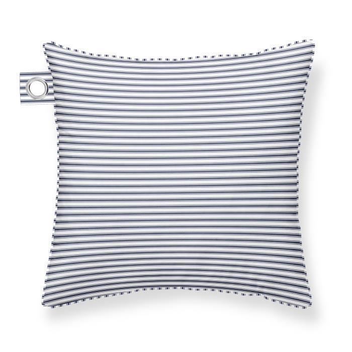 TODAY Coussin Cabane de Plage Liny - 40x40 cm - Rayé bleu