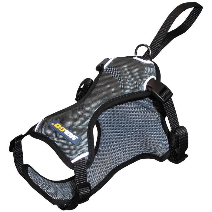 YAGO Harnais pour petit Chien, Sécurité Auto, Voiture, en Nylon Noir, Taille S, Réglable 58-70CM