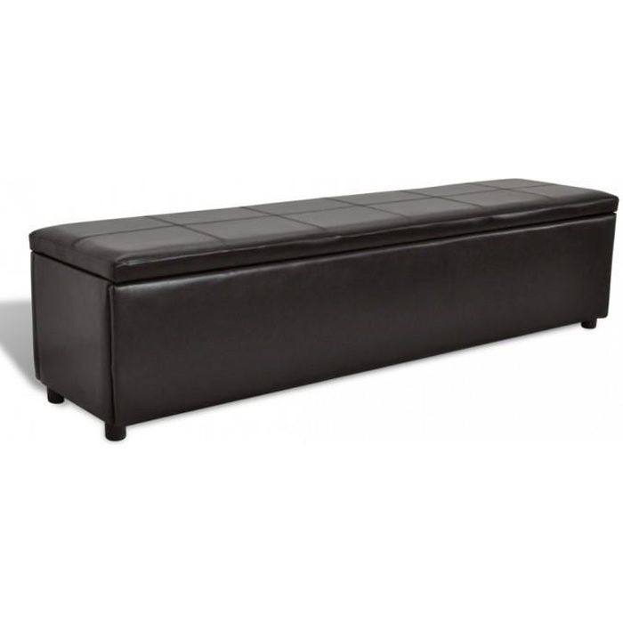 Vidaxl Banc Banquette Coffre De Rangement Blanc Taille Large