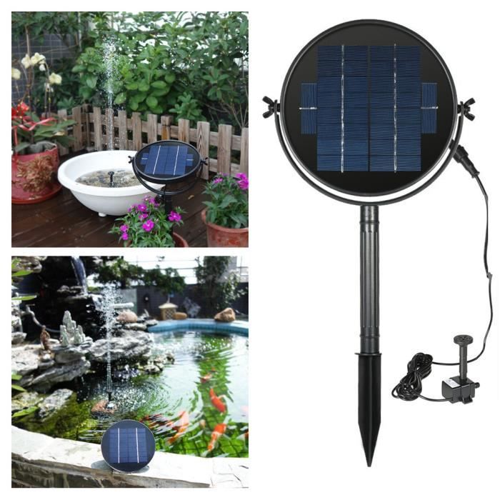 100cm Fontaine Exterieur Solaire Cascade Jardin Pompe A Eau Solaire