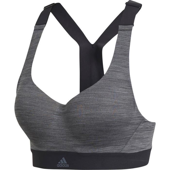 ADIDAS Brassière Strngr Rc Htr - Femme - Gris foncé
