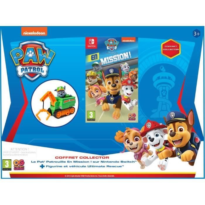 Coffret Collector Pat' Patrouille en Mission Jeu Switch + Jouet Rocky