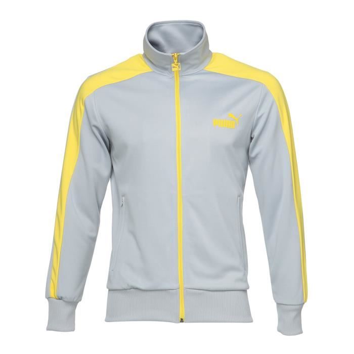 PUMA Eagle Point Veste de survêtement Homme - Gris et jaune