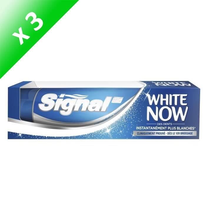 SIGNAL Lot de 3 dentifrices White Now - 75 ml