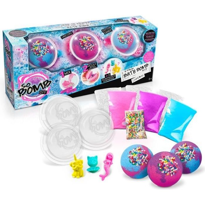 CANAL TOYS Kit créa bombes de bain x3