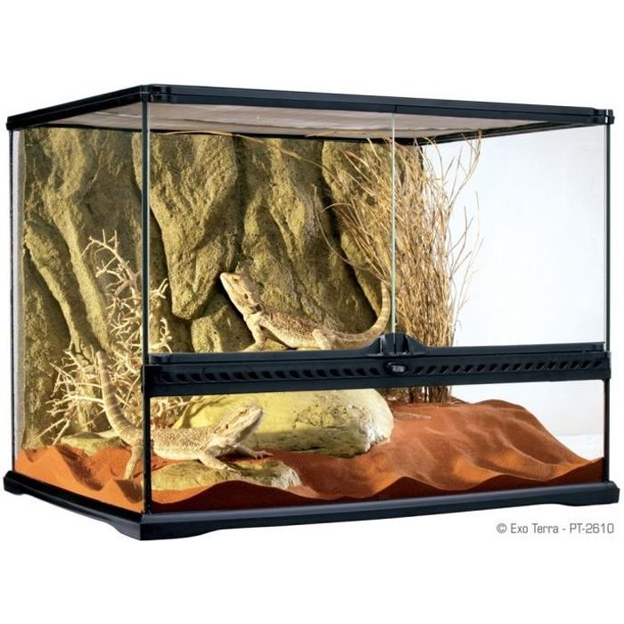 Terrarium en verre 60x45x45 cm