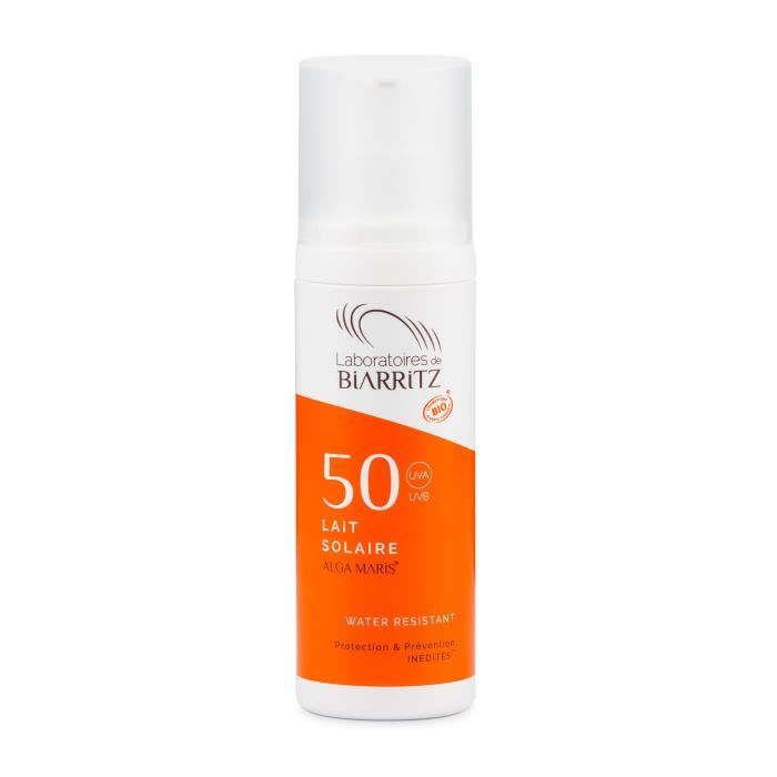 LES LABORATOIRES DE BIARRITZ Lait solaire Alga Maris SPF50 Bio - 100 ml