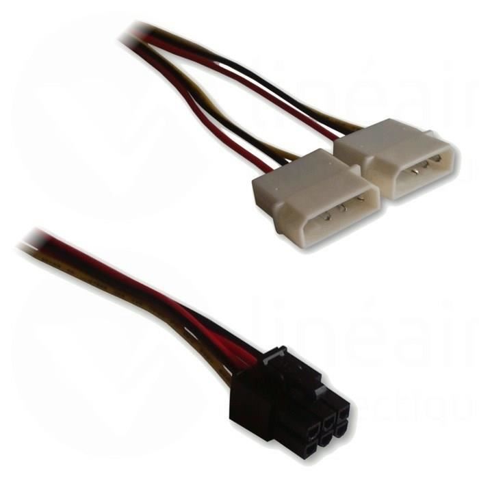 Adaptateur alimentation Molex 6 Points 0,15m