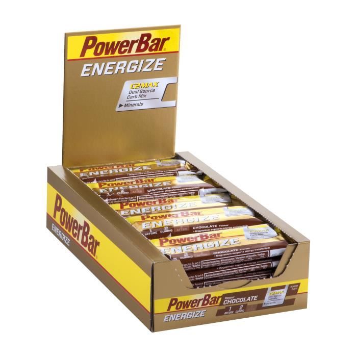 POWERBAR Lot de 25 barres Energize - Chocolat - 55 g