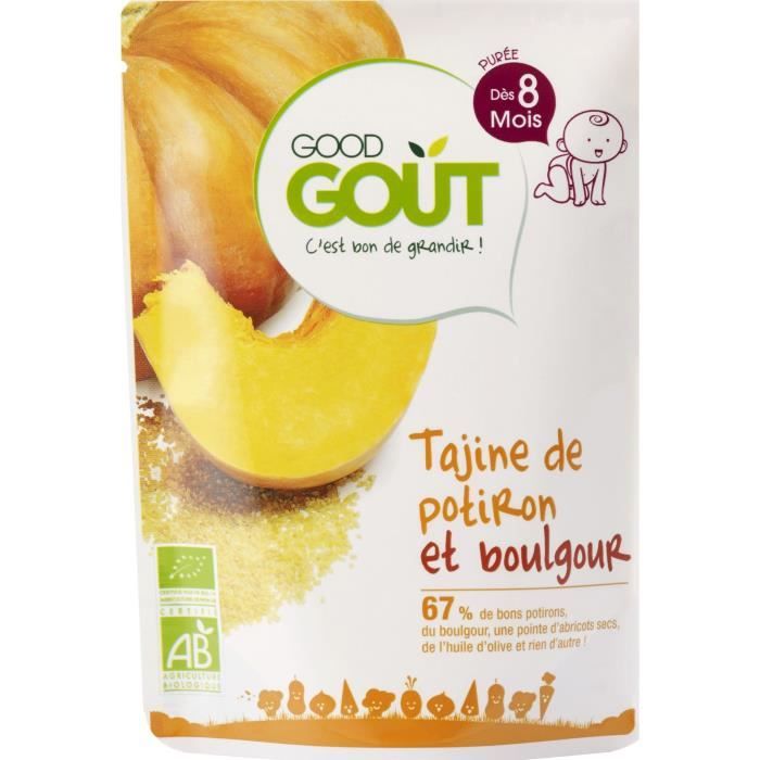 Good Gout Plat Tajine de Potiron et Boulgour des 8m 190g