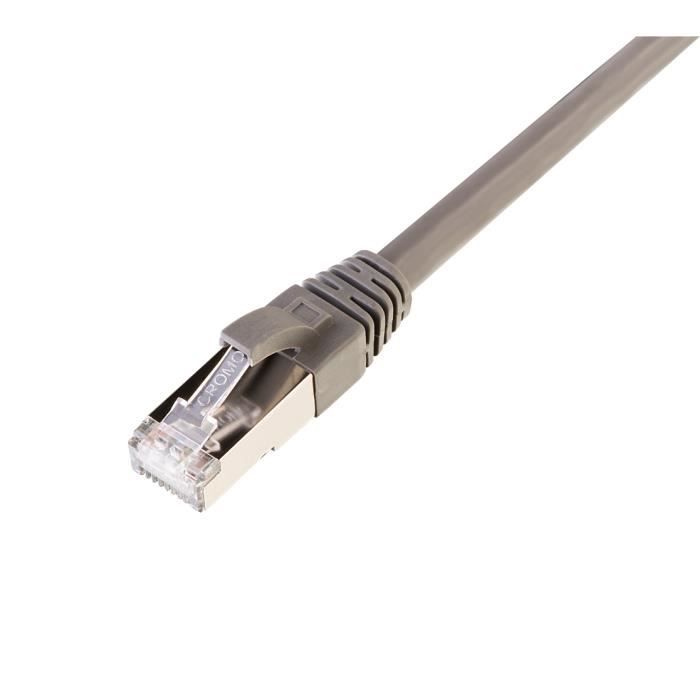 LINDY Câble réseau Patch CROMO cat.6 S/FTP - 0,3m - Cuivre - 250MHz - Anthracite