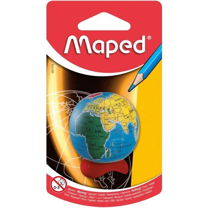 Taille-crayon Mappemonde - MAPED - 1 trou - Avec reservoir