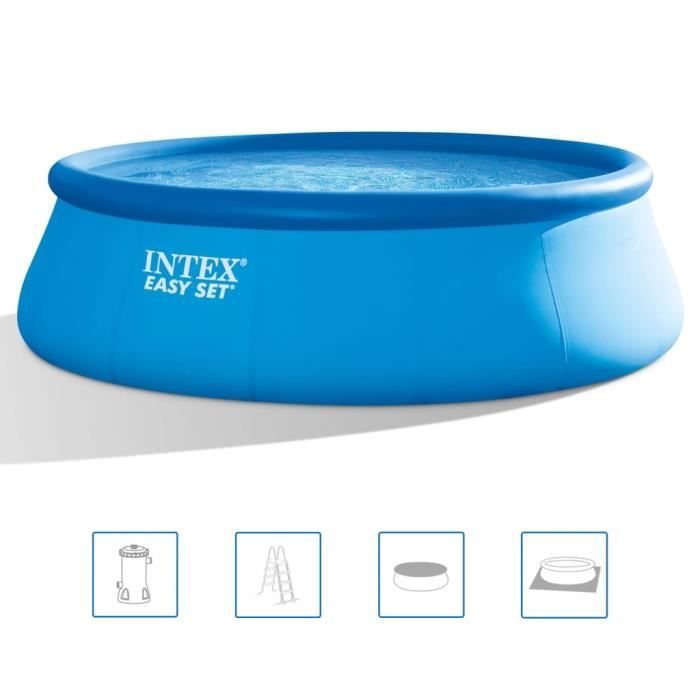 Intex Piscine Easy Set 457 X 122 Cm 26168np Bleu Maison Et