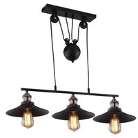 LUSTRE ET SUSPENSION Lustre suspension industrielle Plafonnier 3 Lampe LUSTRE ET SUSPENSION Lustre suspension industrielle Plafonnier 3 Lampe