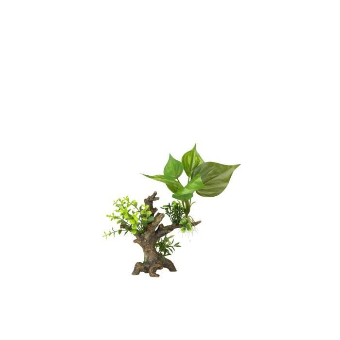 AQUA DELLA Décoration florale pour aquarium - 14,5 x 9 x 16,5cm - S