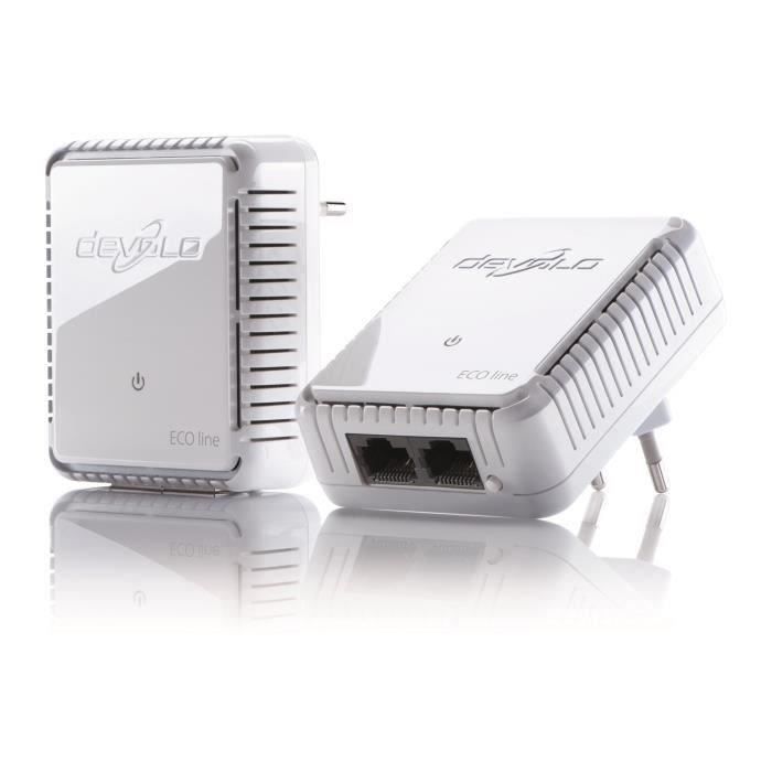 DEVOLO Kit 2 CPL 500 Mbit/s, 2 ports Fast Ethernet Modèle 9105 dLAN 500 Duo,