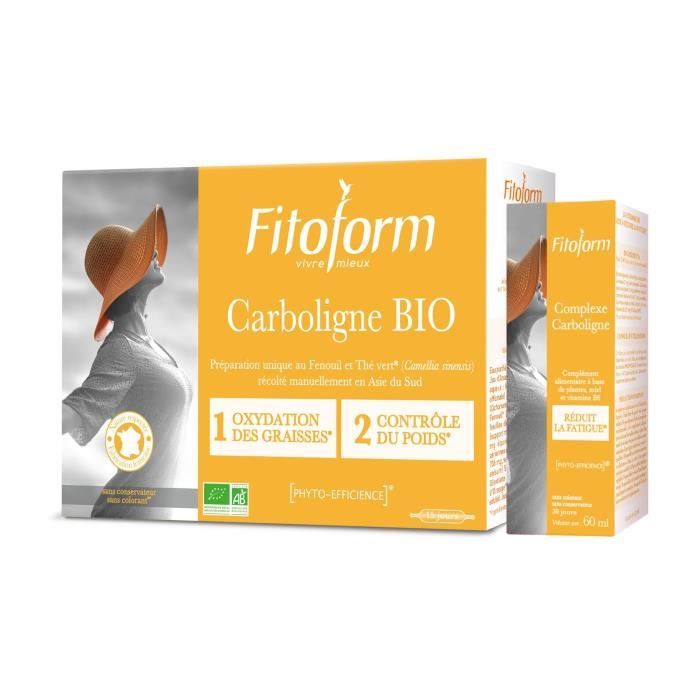 FITOFORM Kit Duo Carboligne - Draineur 30 ampoules + Complexe 60 ml